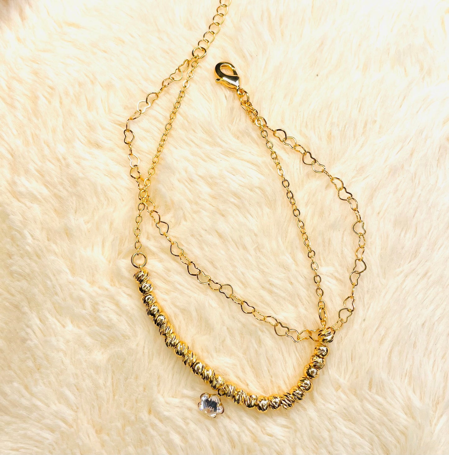 Golden Double Chain Anklet