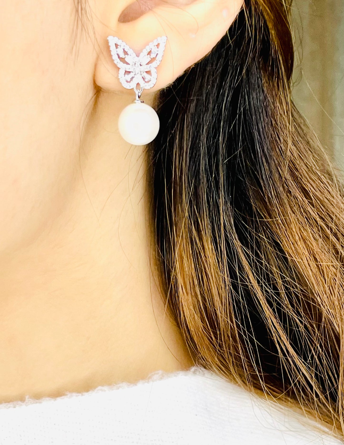 Butterfly Boll Earring